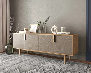 красивые Комод под TV с четыремя дверками "Line" R21/beige