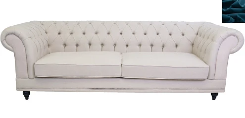 заказать Диван мягкий арт-деко Neylan синий в интернет-магазине