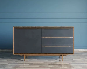 заказать Комод "Brun Blacki" с ящиками и дверкой арт BR-02Black в интернет-магазине