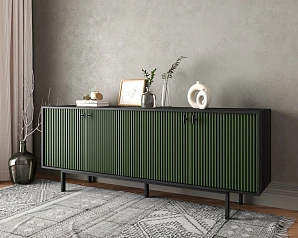 заказать Комод с четыремя дверками "Emerson" арт EM01/green/L в интернет-магазине