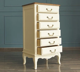 Маленький комод "Leontina" 6 ящиков на ножках арт ST9314