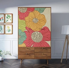 купить красивый Шкаф трехстворчатый "Berber" принт 5 арт BB02/Print_05 в интернет-магазине