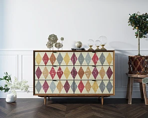 фото Комод "Bruni print" с шестью ящиками арт BR05P в интерьере