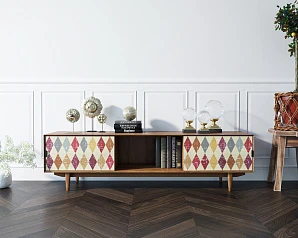 красивые Консоль в Скандинавском стиле под TV "Bruni print" арт BR-22P