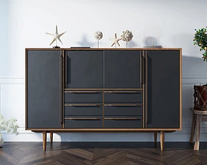 Большой комод "Bruni Black" арт BR09Black в интерьере