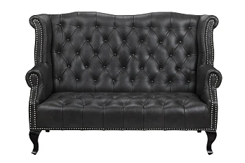 красивые Кожаный дизайнерский диван лофт Royal Sofa Black на заказ