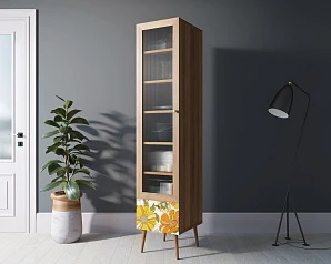 красивый Буфет "Berber" одностворчатый с ящиком принт 47 арт BB48/Print_47