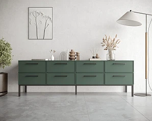 купить Комод с восемью ящиками "Nicole" цвет Зеленый, арт NEM03G в интернет-магазине