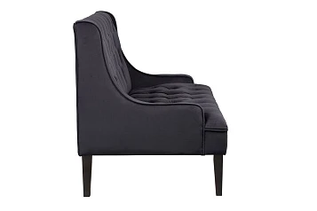 Прямой двухместный американский диван Sommet черный в интернет-магазине