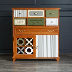 Вертикальный комод Gouache Green (7 ящиков) арт G20017GR в интернет-магазине