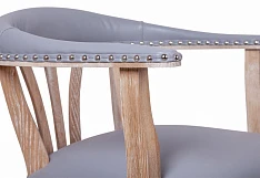 заказать Мягкий стул с подлокотниками Tanner Gray Leather в интернет-магазине