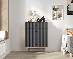 Комод вертикальный с четырьмя ящиками "Emerson" арт EM18/7024/L на заказ в интернет-магазине