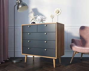 купить Комод "Berber" пять ящиков 33 принт арт BB36/Print_33 в интернет-магазине