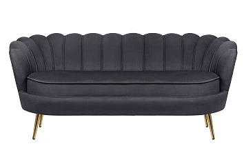 Трехместный диван ракушка для гостиниц Pearl Triple Black на заказ в интернет-магазине