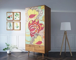 купить Шкаф двухстворчатый "Berber" принт 6 арт BB16/Print_06 в интернет-магазине