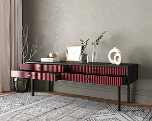 заказать стильные Консоль с двумя ящиками "Emerson" арт EM23/red/L