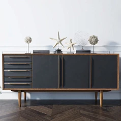 заказать Комод "Bruni Black" три дверки арт BR04Black в интернет-магазине