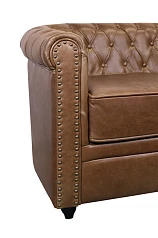 Кожаный диван лофт Karo Brown leather 2S