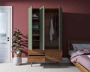 купить стильный Шкаф трехстворчатый "Berber" принт 12 арт BB02/Print_12 в интернет-магазине