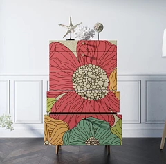 заказать Комод высокий "Berber" принт 5 арт BB10/Print_05 в интернет-магазине