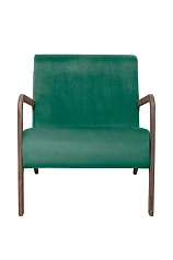 красивые Низкое кресло с деревянными подлокотниками Mody Green V2 цвет зеленый в интернет-магазине