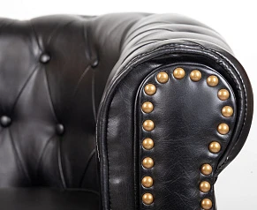 Кожаное кресло Karo Black V2 на заказ