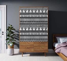 красивый Шкаф трехстворчатый "Berber" принт 19 арт BB02/Print_19 в интернет-магазине