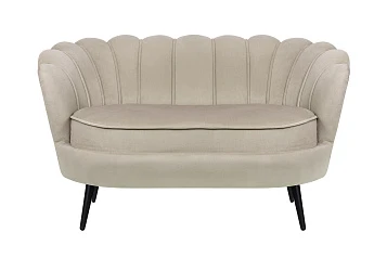 фото Дизайнерский диван Pearl Double Taupe на черных ножках в интерьере