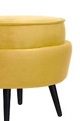 Пуф Pearl Adorn Yellow на черных ножках