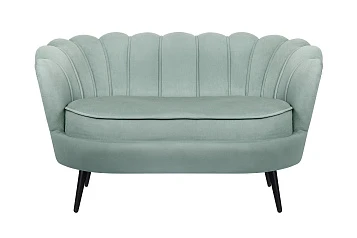 стильный Диван ракушка Pearl Double Green на черных ножках