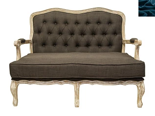 Прямой диван модерн Yareli Brown V2 синий на заказ в интернет-магазине