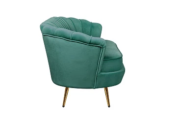 Диван ракушка для гостиниц Pearl Triple Green V2 в интерьере