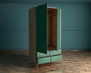 фото Шкаф в скандинавском стиле "Ellipse" с ящиками арт EL15G