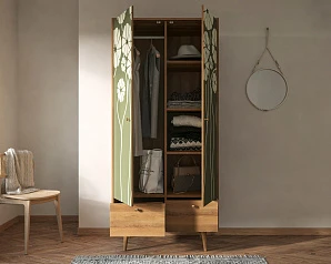 стильный Шкаф двухстворчатый "Berber" арт BB16/Print_53