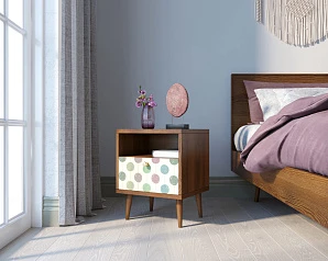 заказать Тумбочка "Berber" с одним ящиком 24 принт арт BB06/Print_24, разноцветная