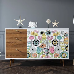 стильные Комод "Berber" с двумя дверками и ящиками  арт BB05/Print_03