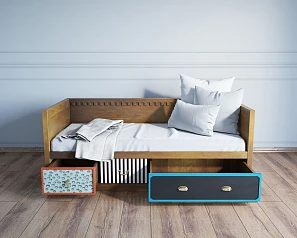 заказать Кровать-кушетка "Gouache" с ящиками арт M10509К