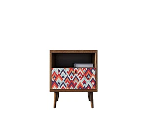 Тумбочка "Berber" с одним ящиком 2 принт арт BB06/Print_02, разноцветная на заказ в интернет-магазине