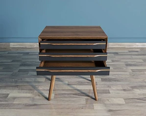 купить красивые Тумба для прихожей "Bruni Black" с тремя ящиками в интернет-магазине