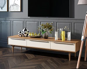 заказать Консоль под TV "Bruni white" с ящиками арт BR-21WH