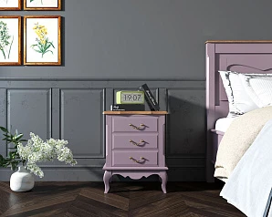 купить красивые Прикроватная тумба Leontina Lavanda на три ящика арт ST9302/3L