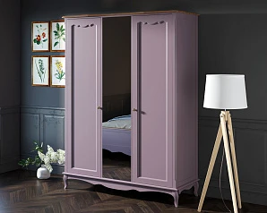 стильный Шкаф Leontina Lavanda двухстворчатый с зеркалом арт ST9327ZL на заказ