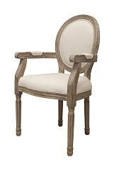 Мягкий стул с подлокотниками Volker Arm Beige в интерьере