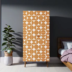 Шкаф малый двухстворчатый "Berber" принт 14 арт BB08/Print_14 в интерьере