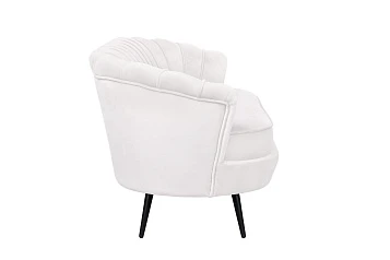 Диван ракушка Pearl Triple Beige на черных ножках