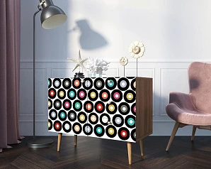 фото Комод "Berber" три ящика и дверка 37 принт арт BB34/Print_37