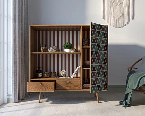 купить стильный Стеллаж с нишей "Berber" принт 26 арт BB28/Print_26 в интернет-магазине