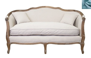 Диван ампир Darcy 2 цвет голубой