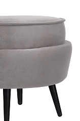 Пуф Pearl Adorn Grey на черных ножках