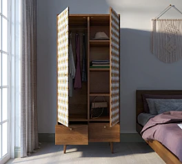 Шкаф двухстворчатый "Berber" принт 22 арт BB16/Print_22